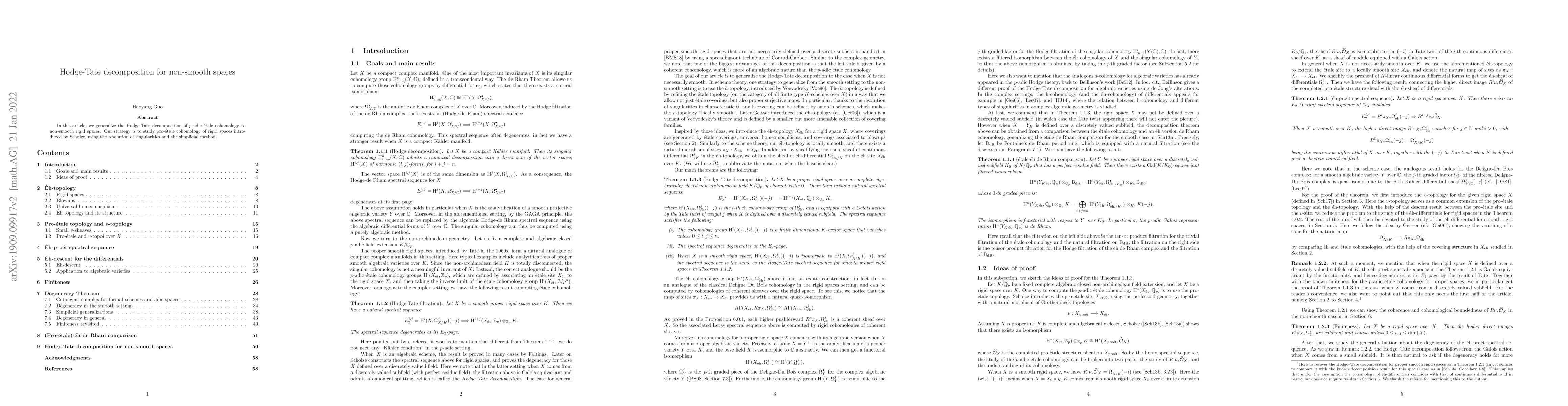 Thumbnail for Hodge-Tate decomposition for non-smooth spaces
