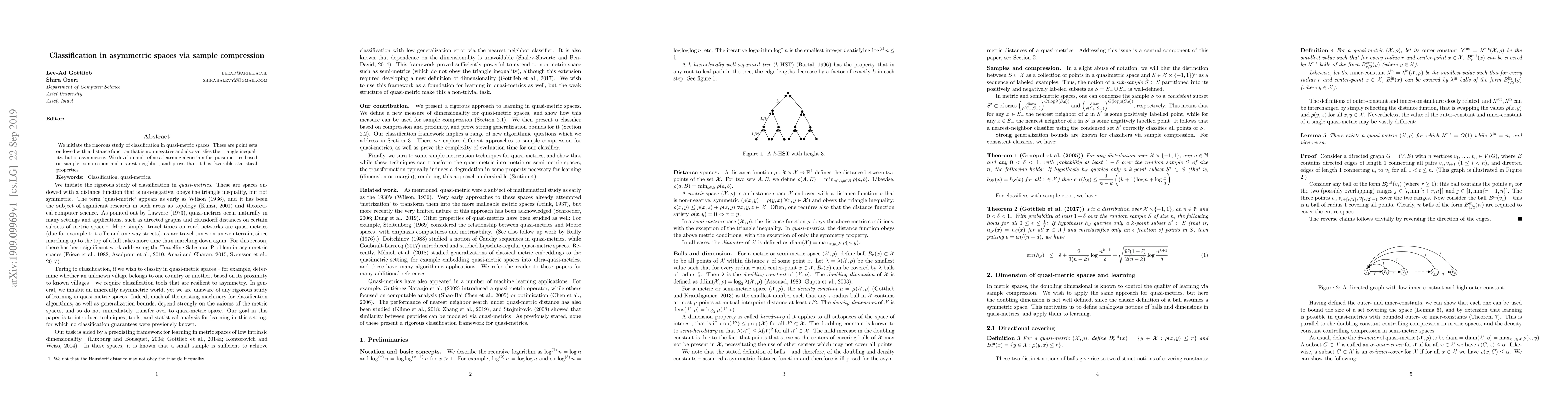 Thumbnail for Classification in asymmetric spaces via sample compression