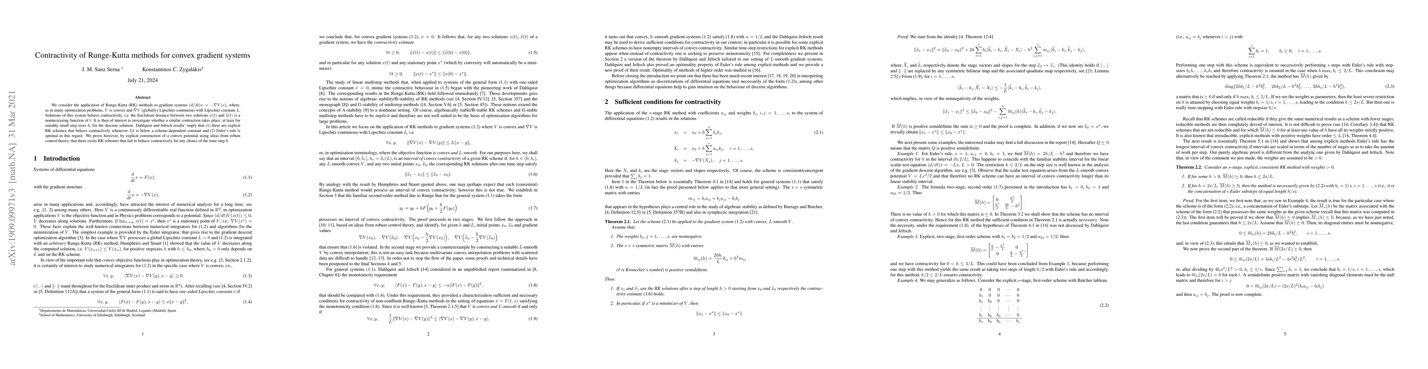 Thumbnail for Contractivity of Runge-Kutta methods for convex gradient systems