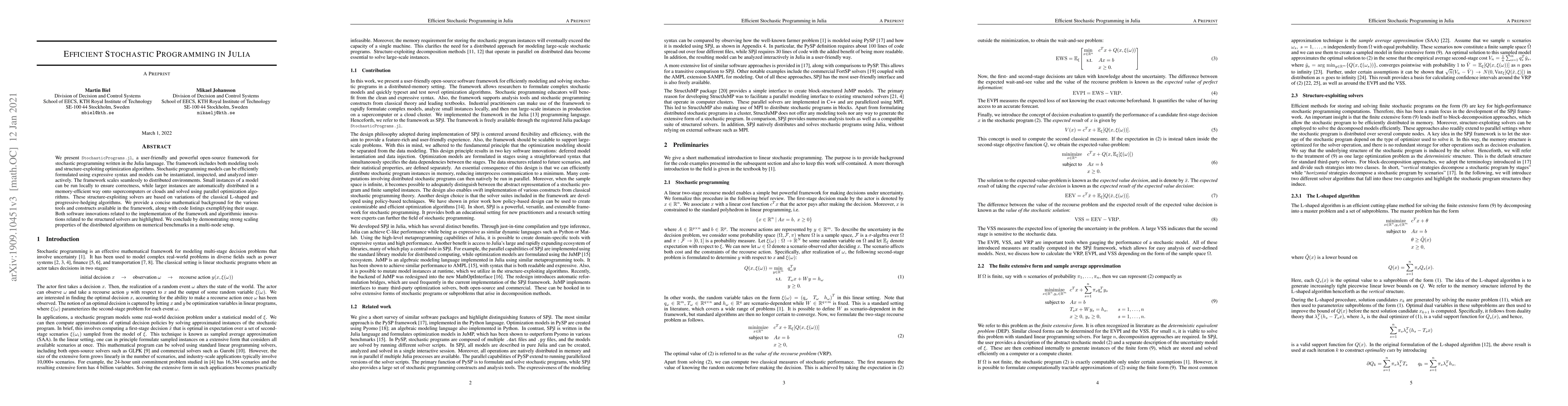 Thumbnail for Efficient Stochastic Programming in Julia