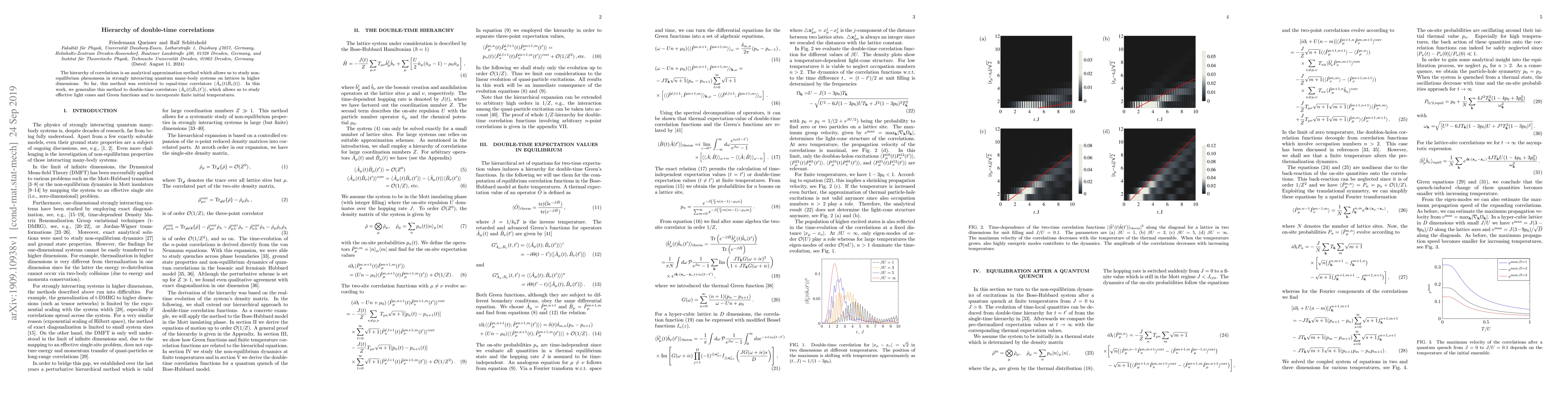 Thumbnail for Hierarchy of double-time correlations