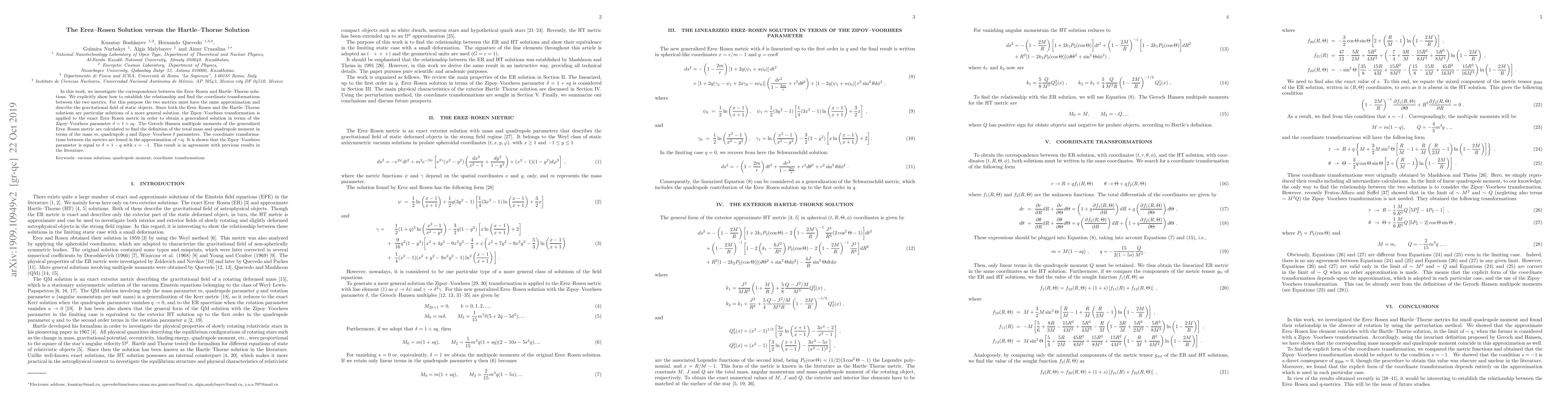 Thumbnail for The Erez-Rosen solution versus the Hartle-Thorne solution