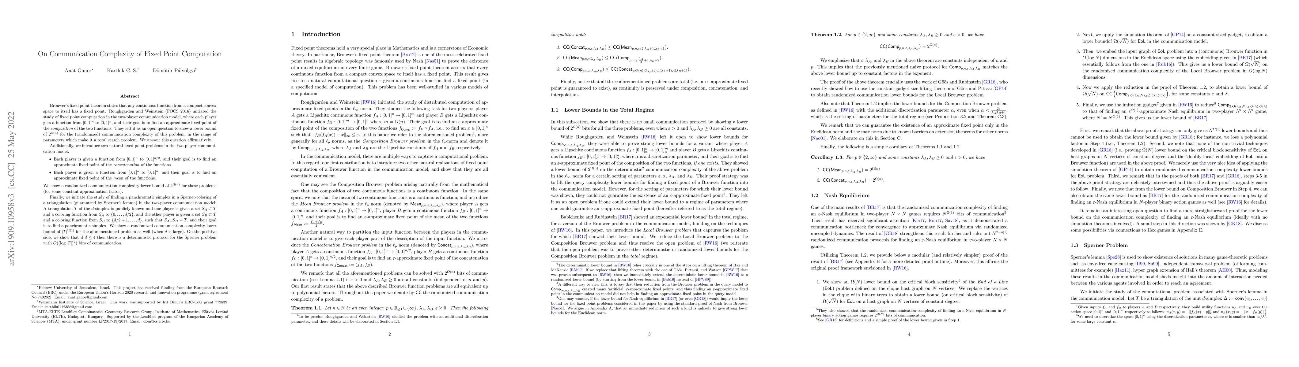 Thumbnail for On Communication Complexity of Fixed Point Computation