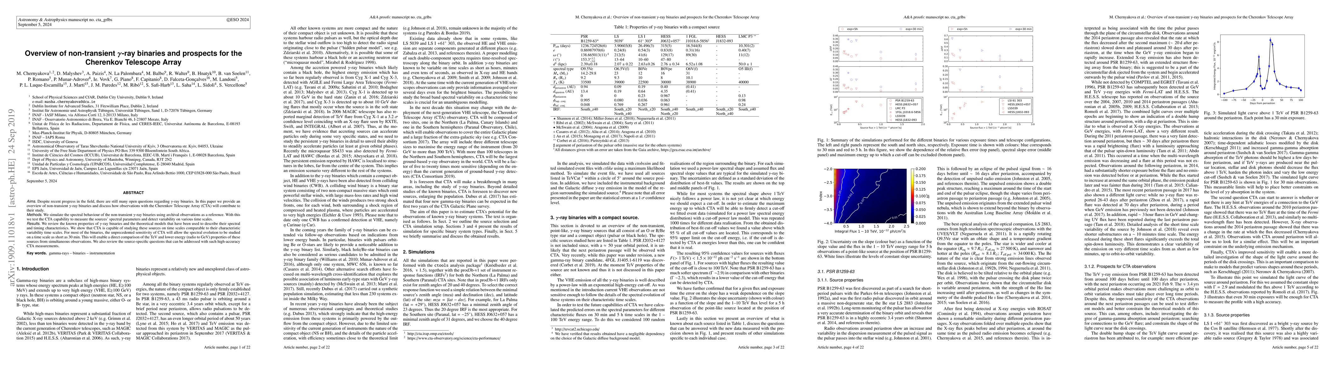 Thumbnail for Overview of non-transient gamma-ray binaries and prospects for the
  Cherenkov Telescope Array
