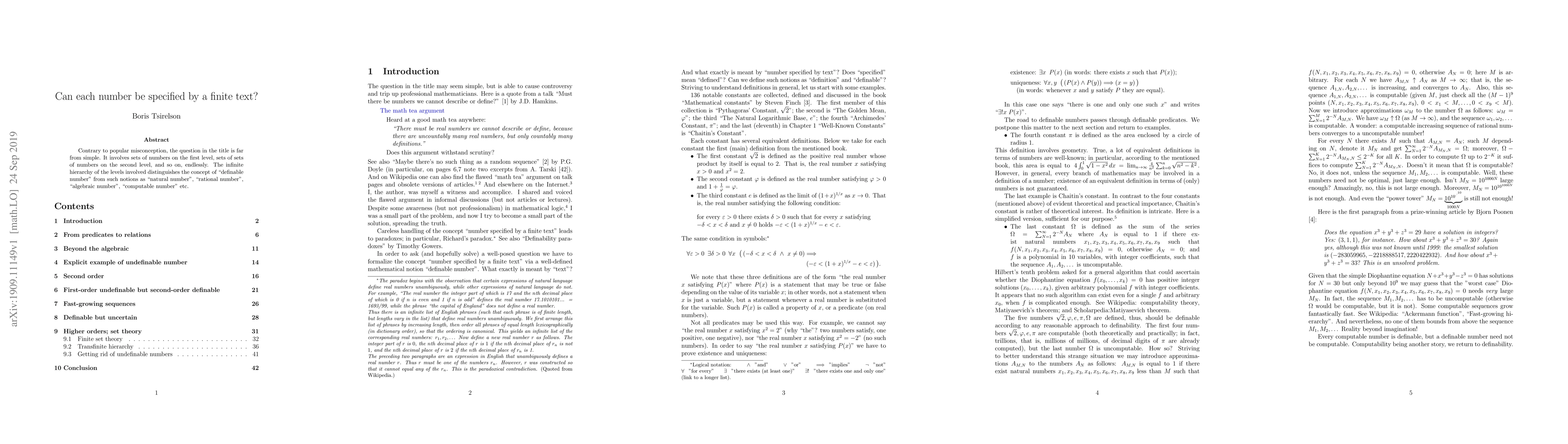 Thumbnail for Can each number be specified by a finite text?