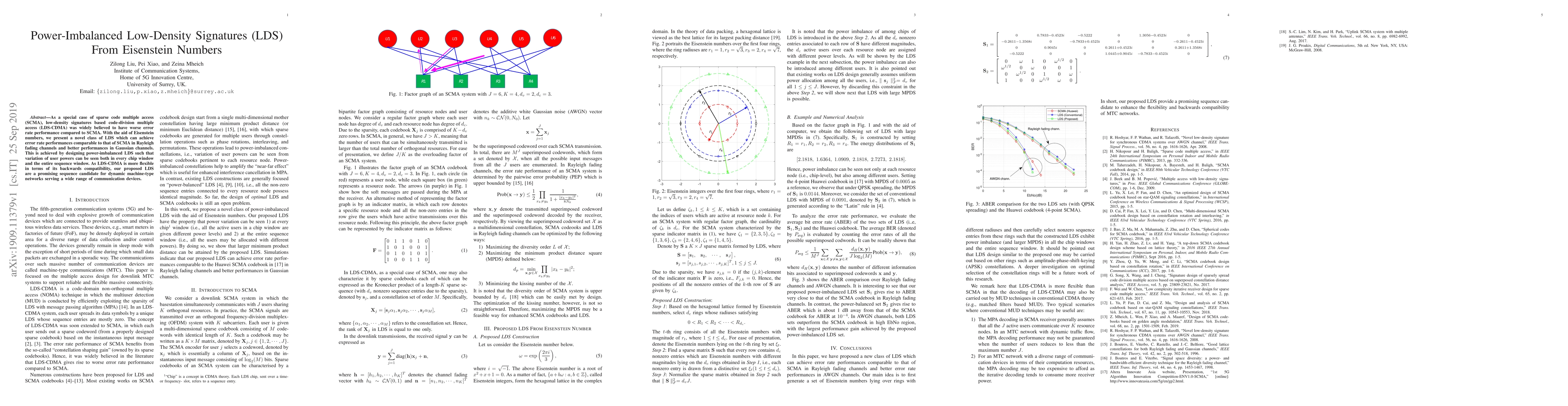 Thumbnail for Power-Imbalanced Low-Density Signatures (LDS) From Eisenstein Numbers