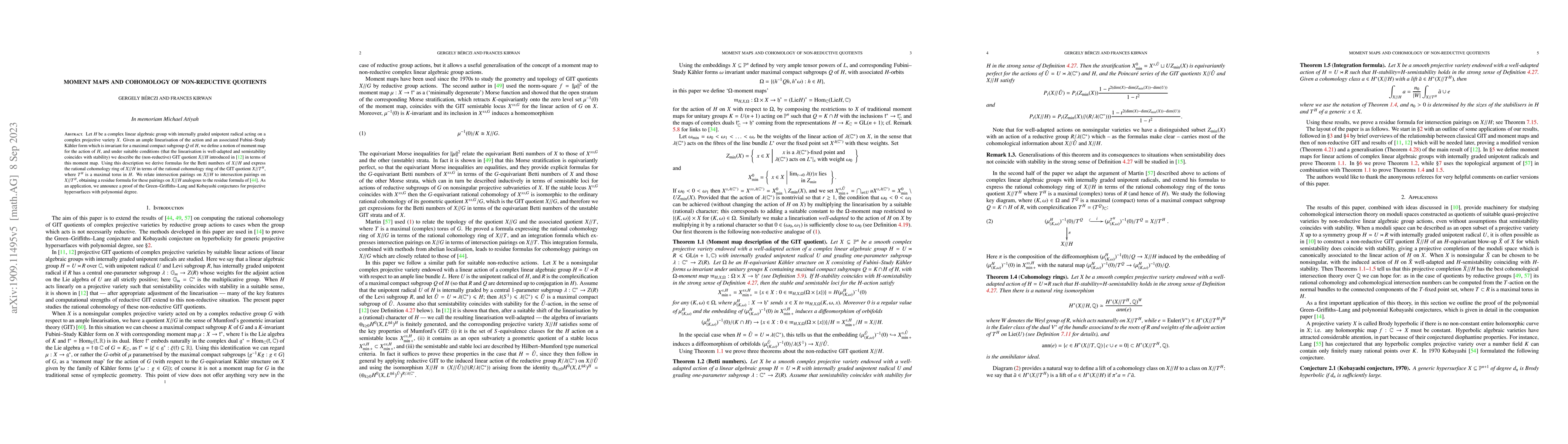Thumbnail for Moment maps and cohomology of non-reductive quotients