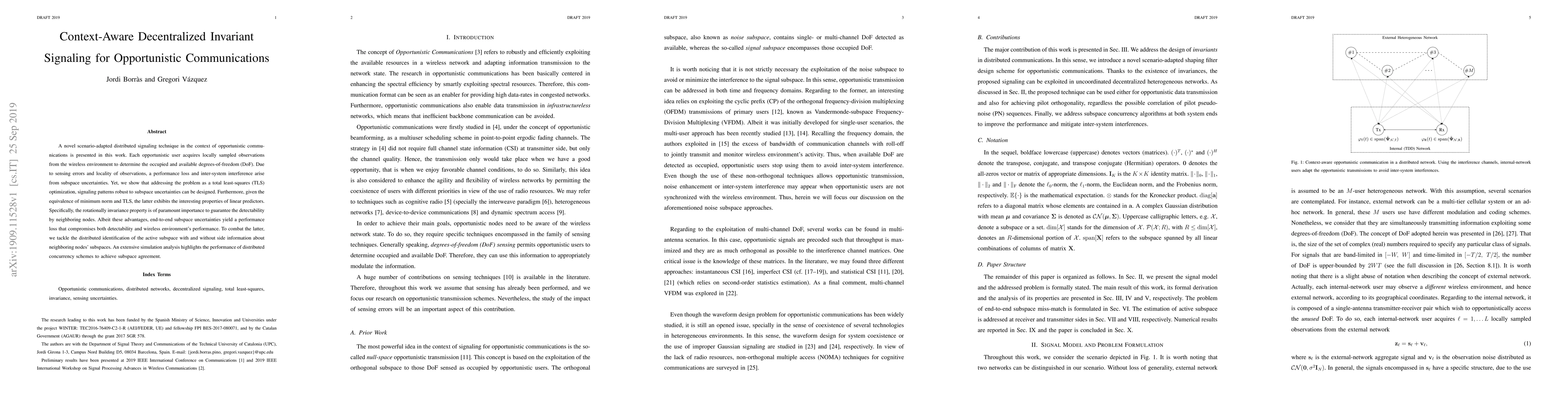 Thumbnail for Context-Aware Decentralized Invariant Signaling for Opportunistic
  Communications