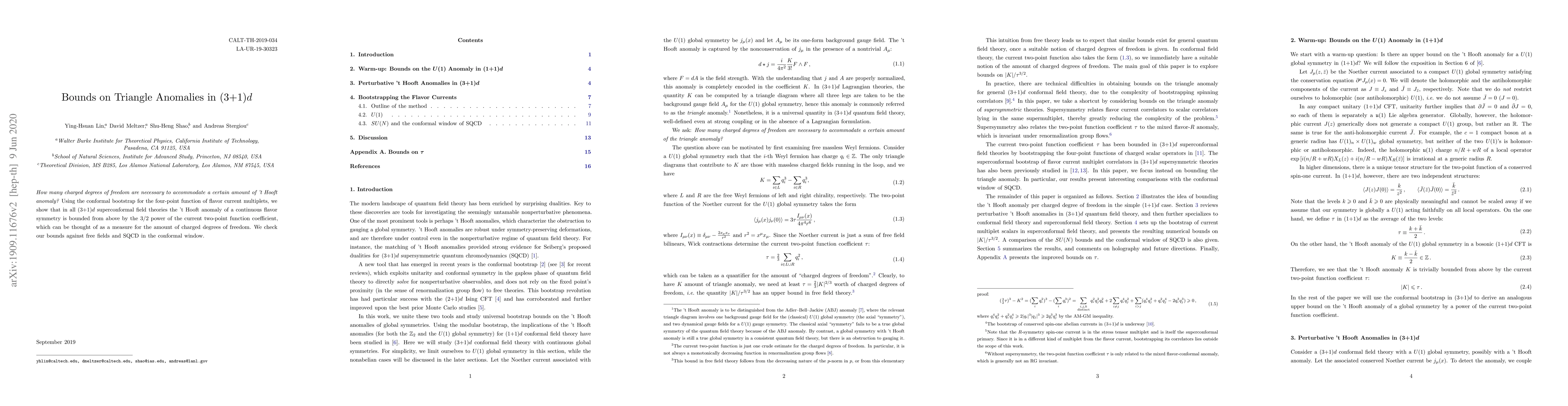 Thumbnail for Bounds on Triangle Anomalies in (3+1)d