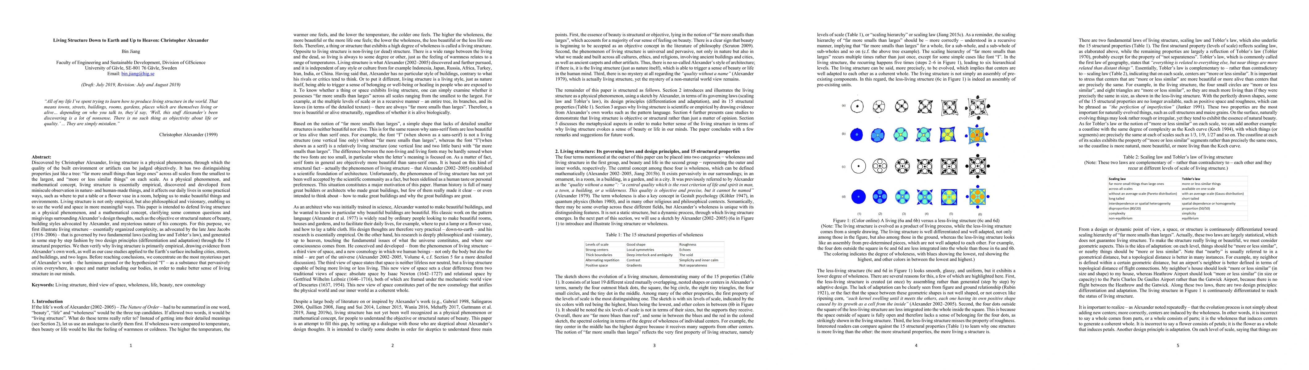 Thumbnail for Living Structure Down to Earth and Up to Heaven: Christopher Alexander