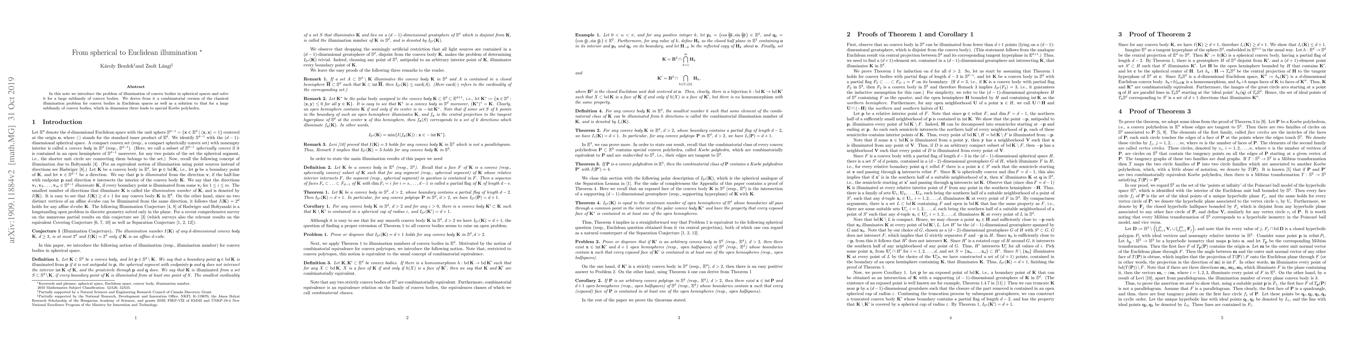 Thumbnail for From spherical to Euclidean illumination