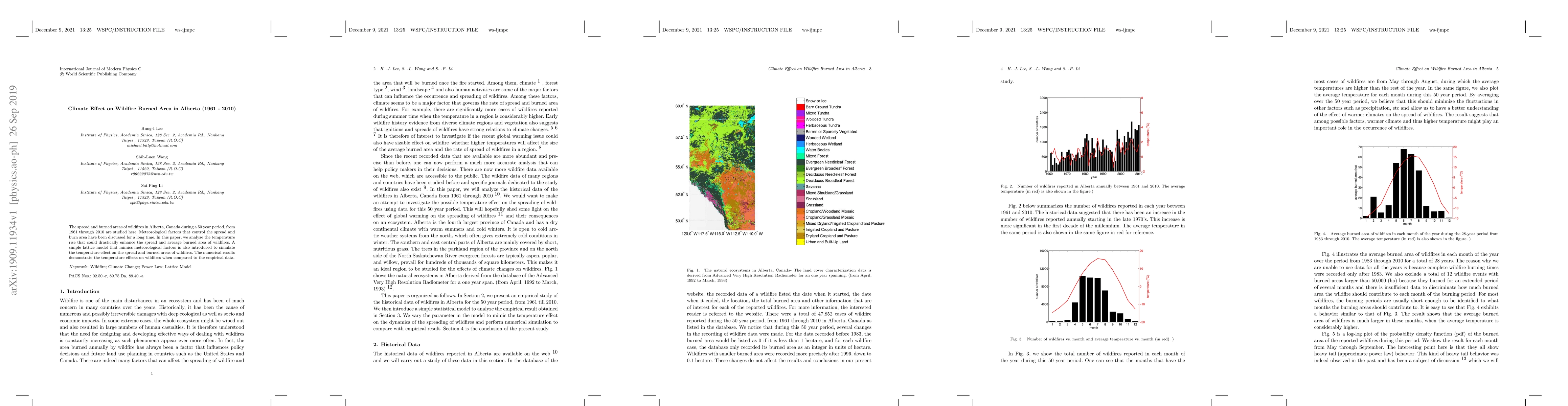 Thumbnail for Climate Effect on Wildfire Burned Area in Alberta (1961-2010)