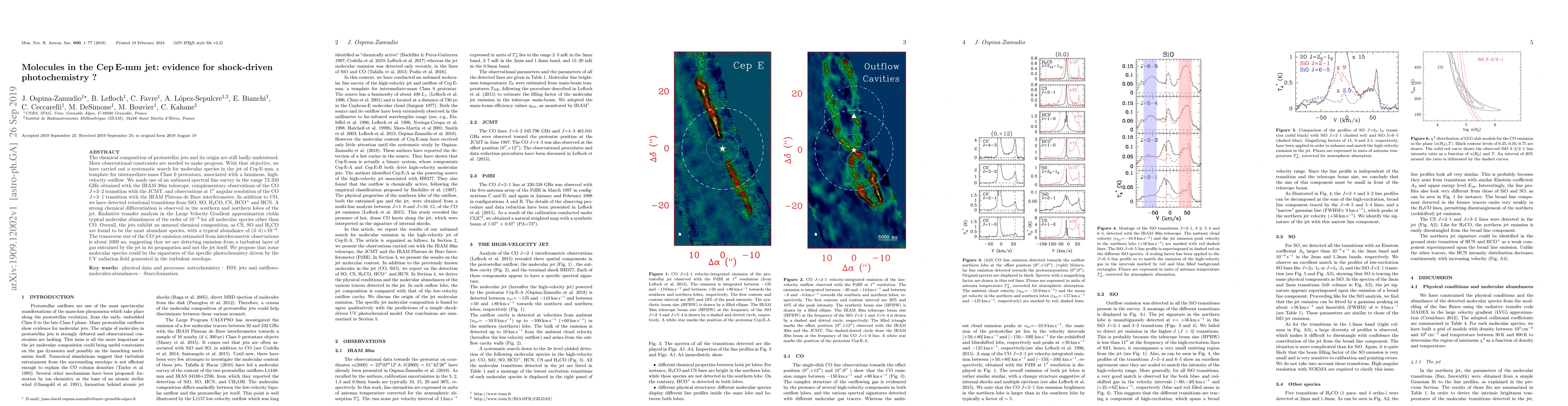 Thumbnail for Molecules in the CepE-mm jet: evidence for shock-driven photochemistry?