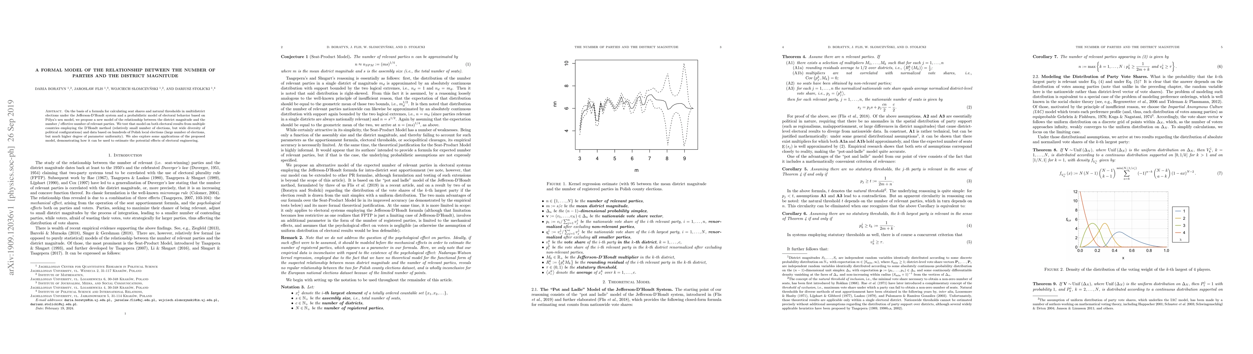 Thumbnail for A Formal Model of the Relationship between the Number of Parties and the
  District Magnitude