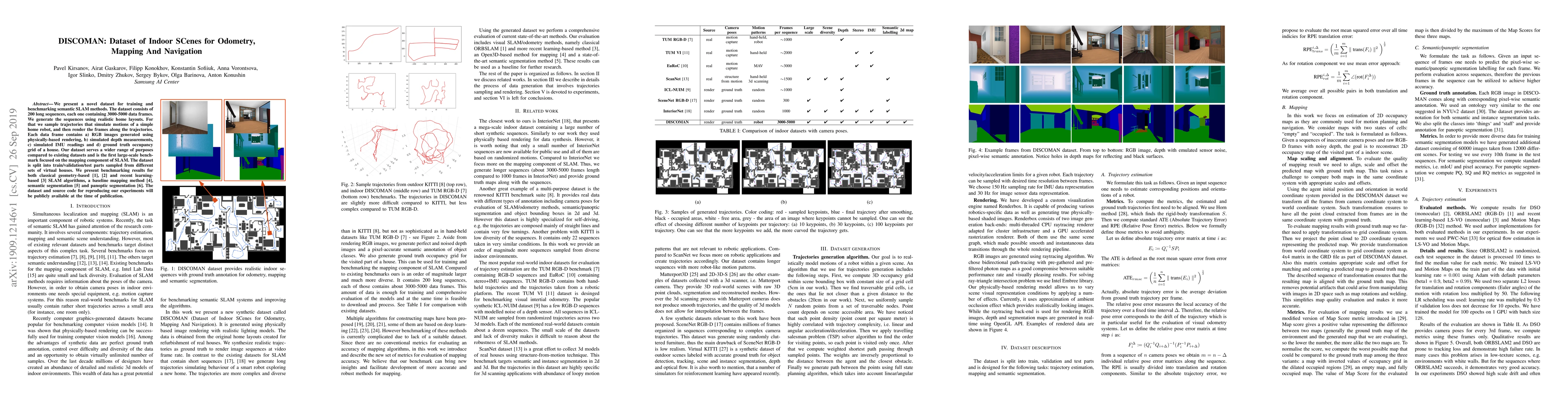 Thumbnail for DISCOMAN: Dataset of Indoor SCenes for Odometry, Mapping And Navigation
