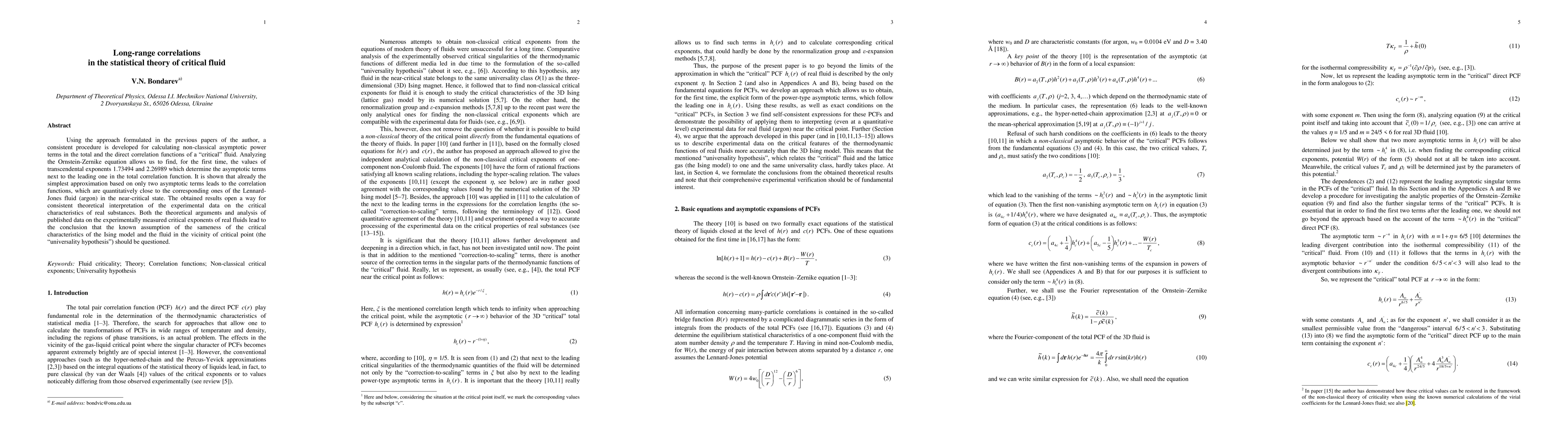 Thumbnail for Long-range correlations in the statistical theory of critical fluid