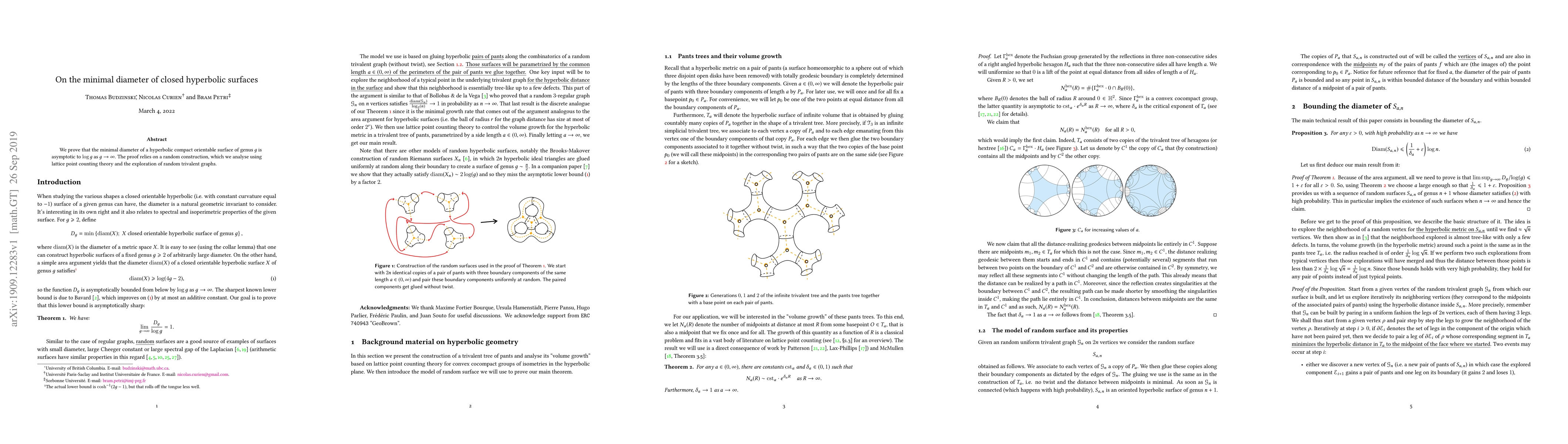Thumbnail for On the minimal diameter of closed hyperbolic surfaces