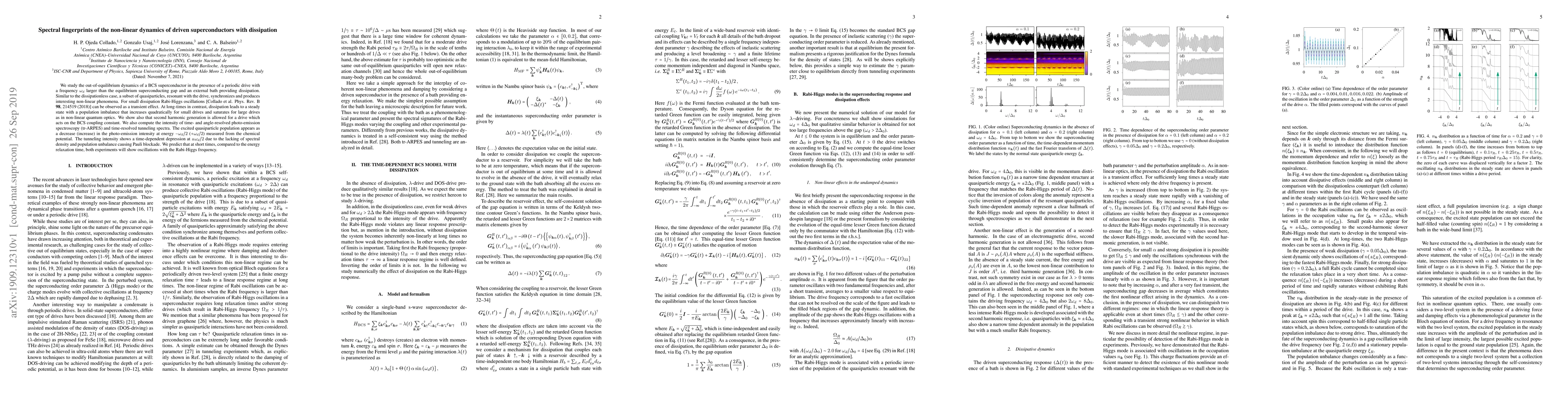 Thumbnail for Spectral fingerprints of the non-linear dynamics of driven
  superconductors with dissipation