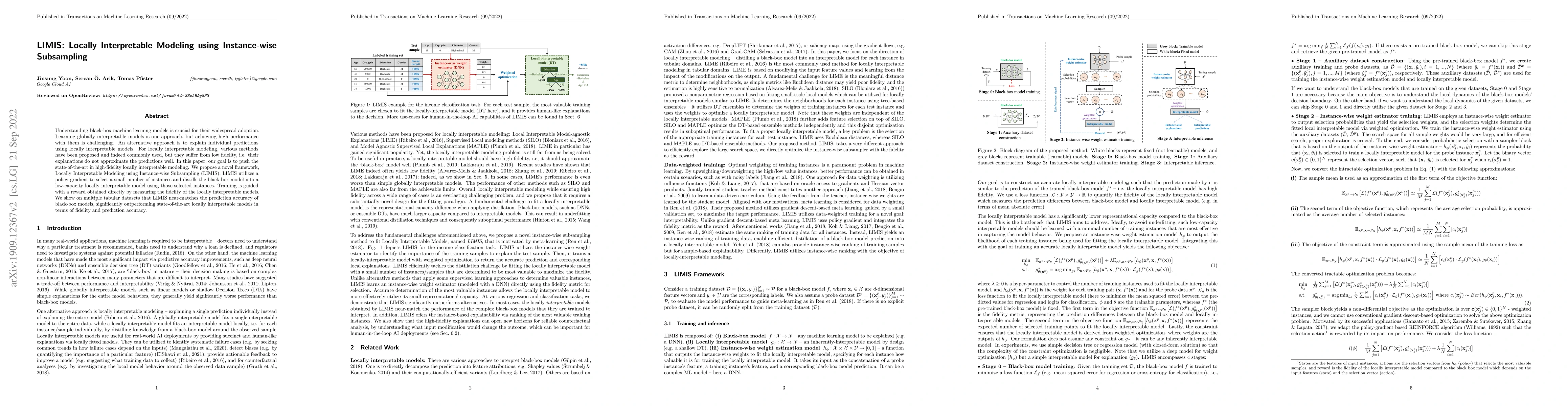 Thumbnail for LIMIS: Locally Interpretable Modeling using Instance-wise Subsampling