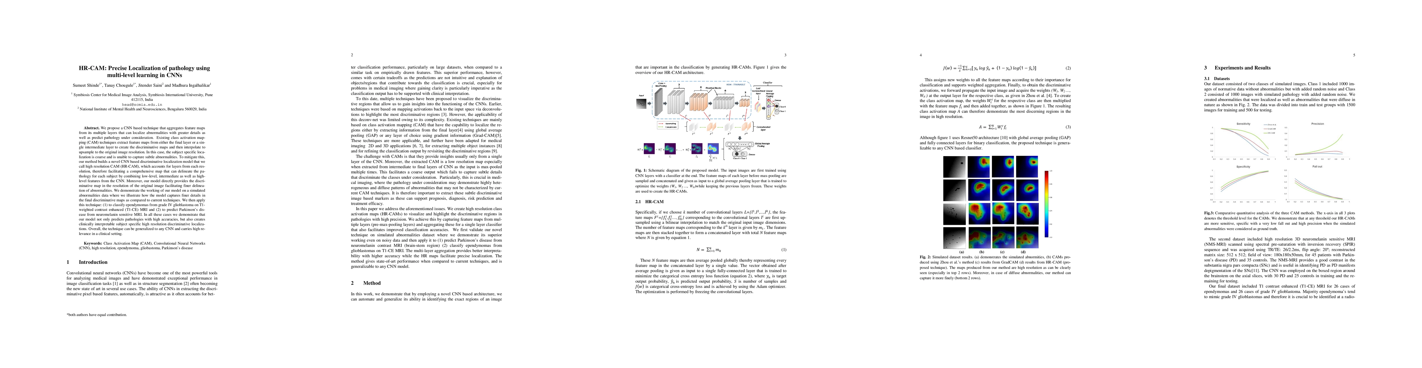 Thumbnail for HR-CAM: Precise Localization of Pathology Using Multi-level Learning in
  CNNs