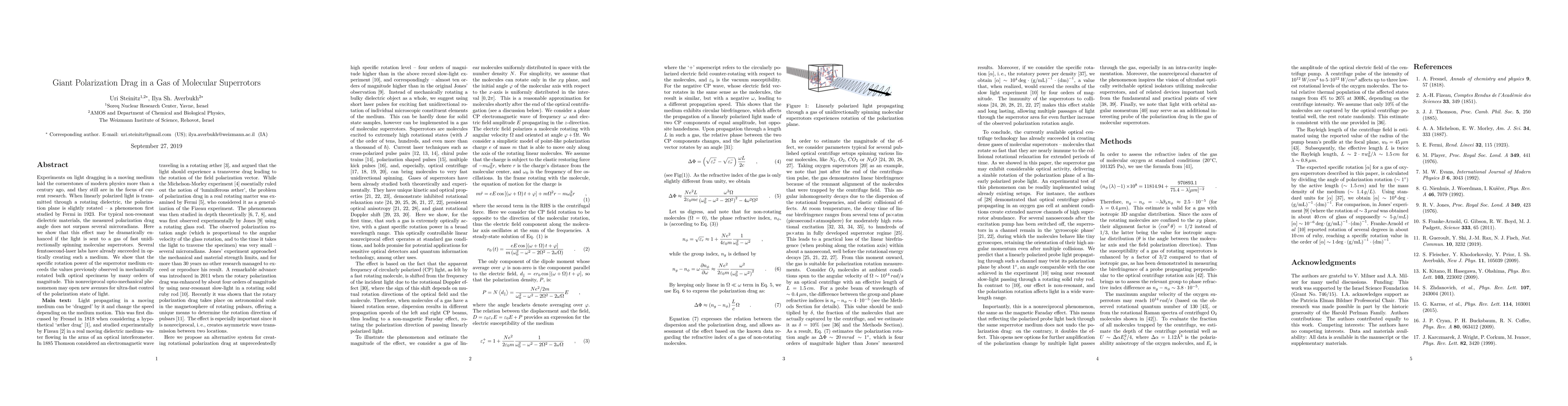 Thumbnail for Giant Polarization Drag in a Gas of Molecular Superrotors