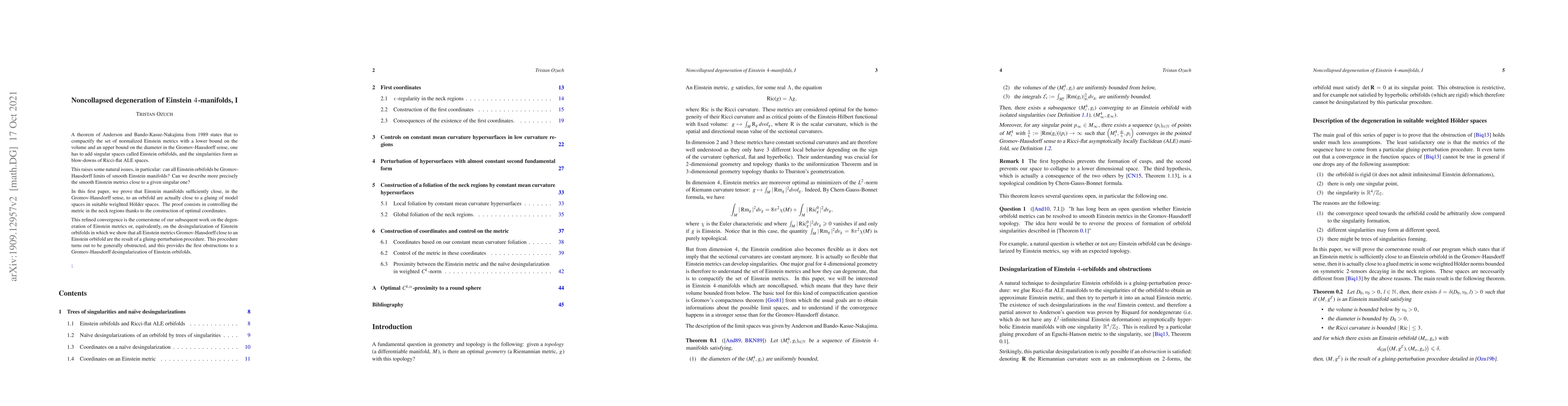 Thumbnail for Noncollapsed degeneration of Einstein 4-manifolds I