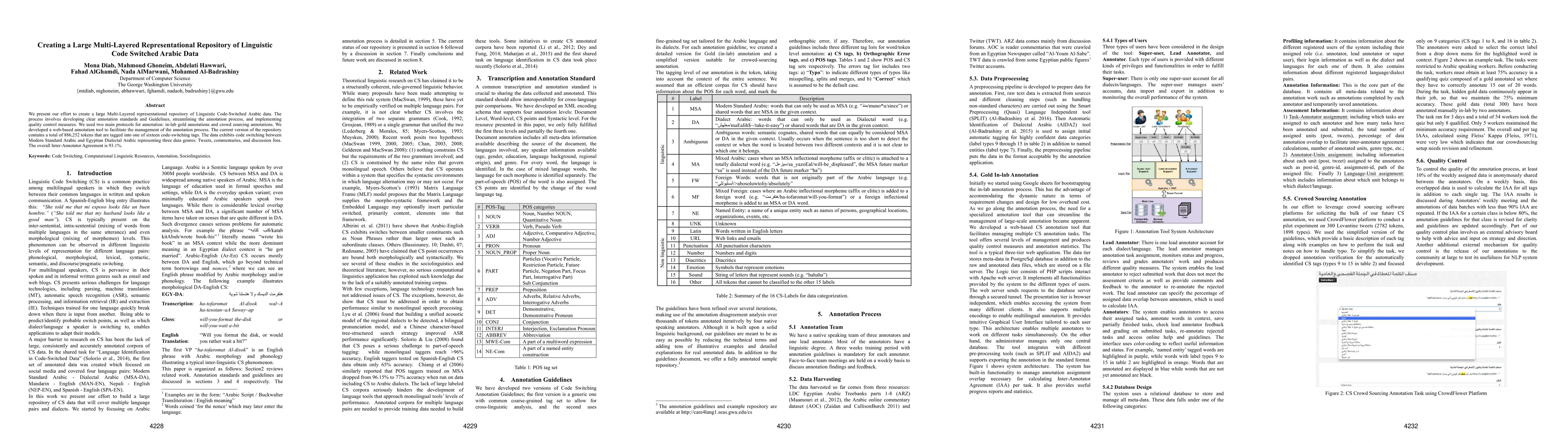Thumbnail for Creating a Large Multi-Layered Representational Repository of Linguistic
  Code Switched Arabic Data
