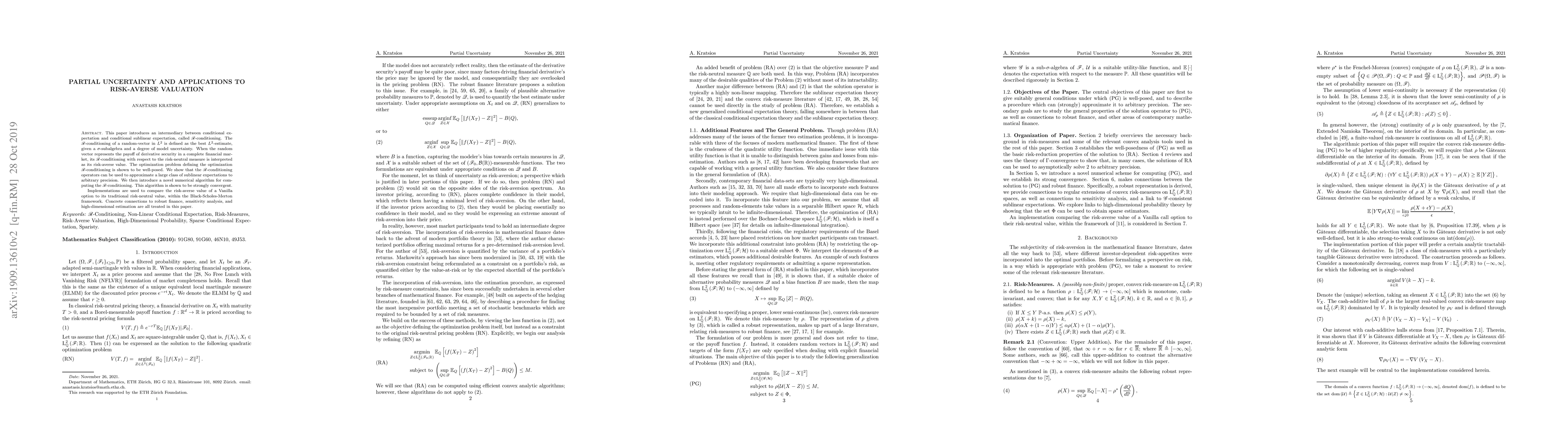 Thumbnail for Partial Uncertainty and Applications to Risk-Averse Valuation