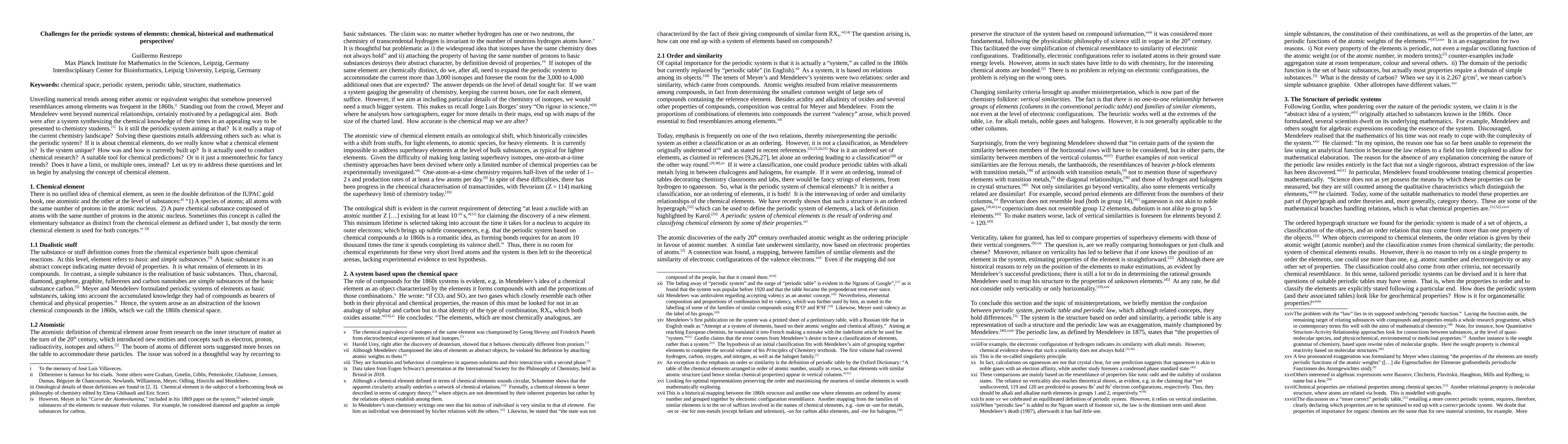 Thumbnail for Challenges for the periodic systems of elements: chemical, historical
  and mathematical perspectives