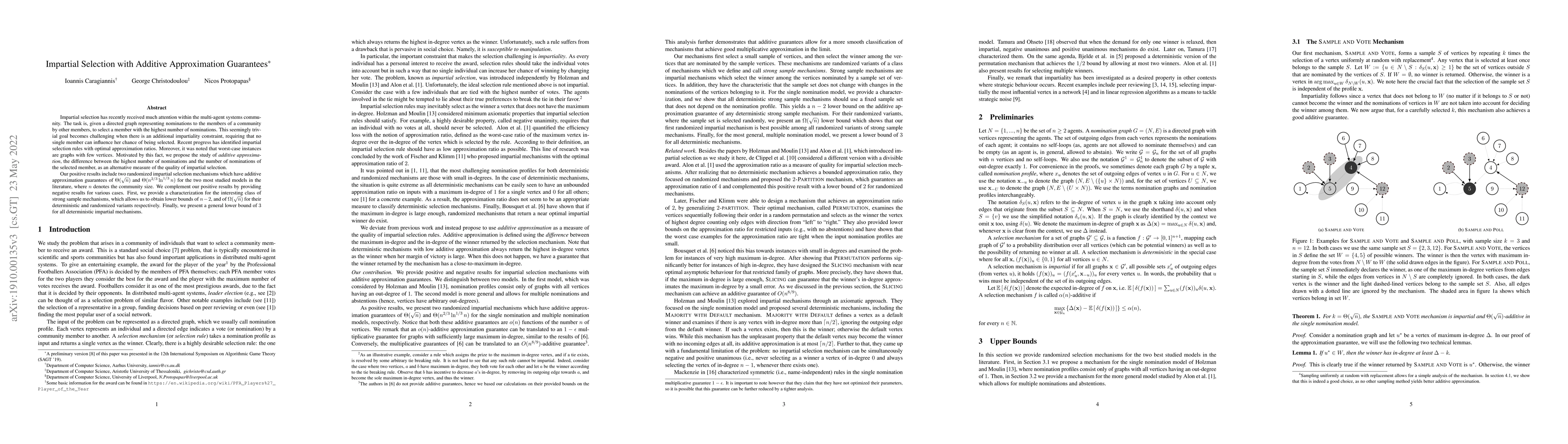 Thumbnail for Impartial Selection with Additive Approximation Guarantees