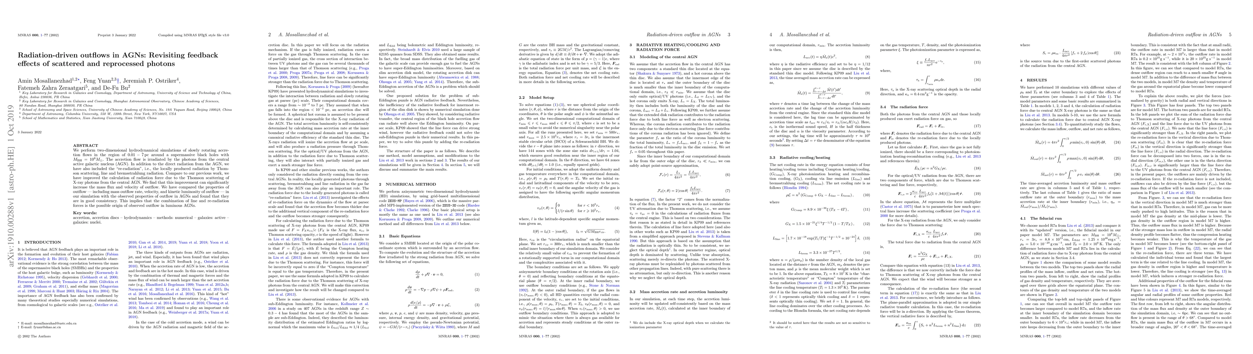 Thumbnail for Radiation-driven outflows in AGNs: Revisiting feedback effects of
  scattered and reprocessed photons