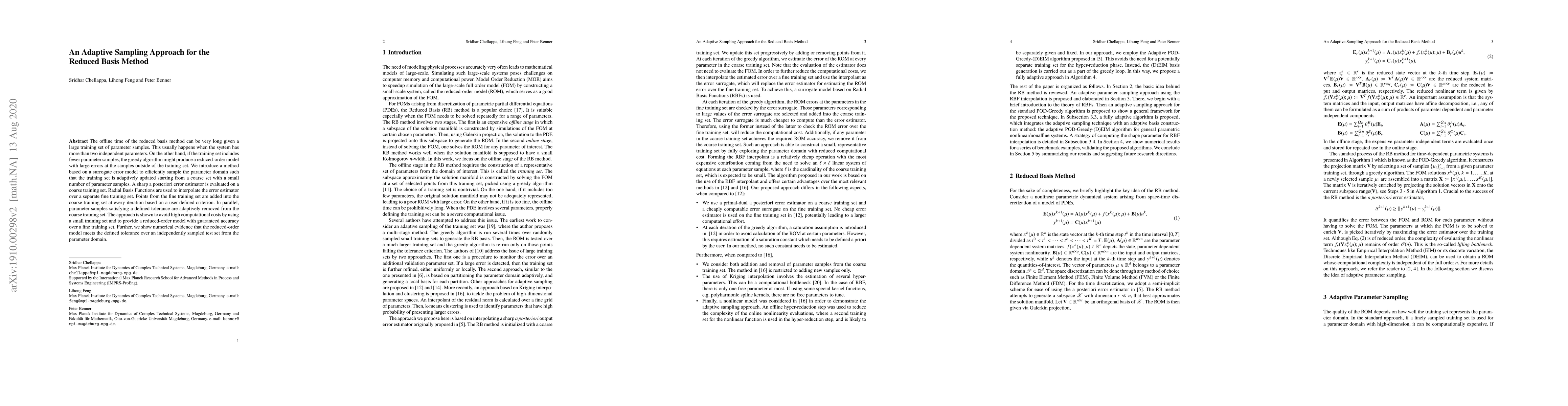 Thumbnail for An Adaptive Sampling Approach for the Reduced Basis Method