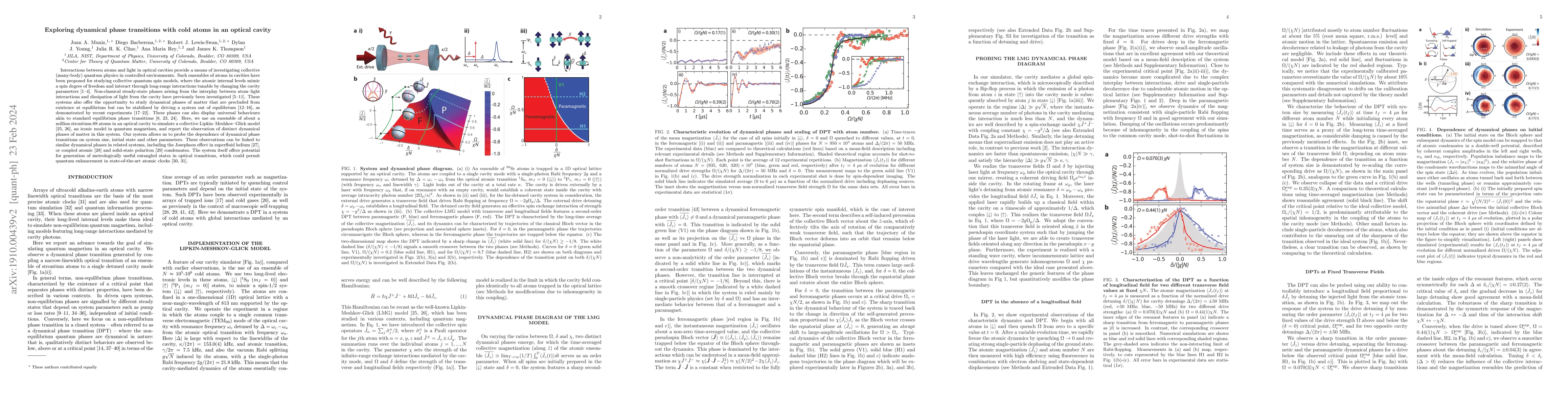 Thumbnail for Exploring dynamical phase transitions with cold atoms in an optical
  cavity