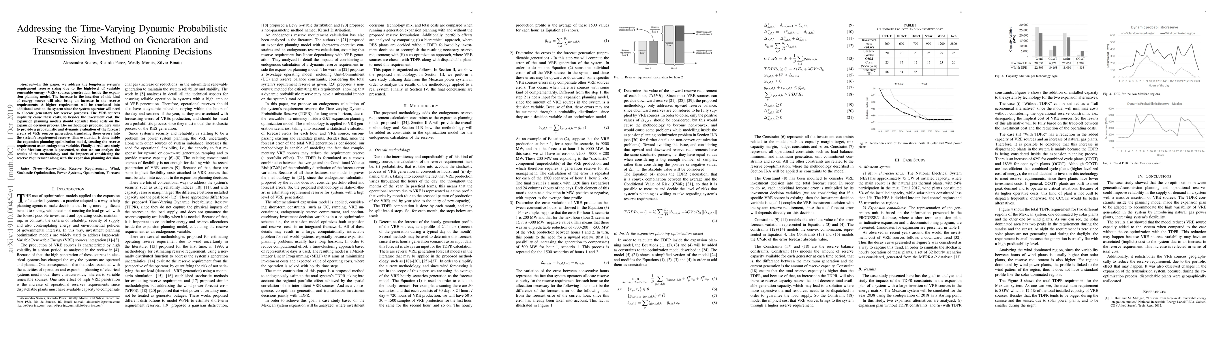 Thumbnail for Addressing the Time-Varying Dynamic Probabilistic Reserve Sizing Method
  on Generation and Transmission Investment Planning Decisions