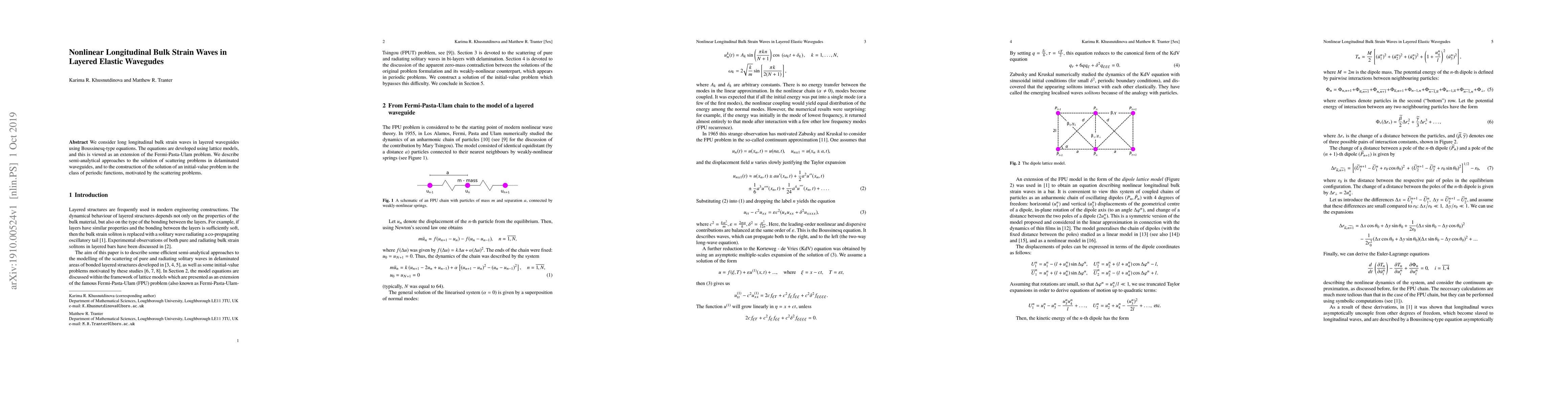 Thumbnail for Nonlinear Longitudinal Bulk Strain Waves in Layered Elastic Wavegudes
