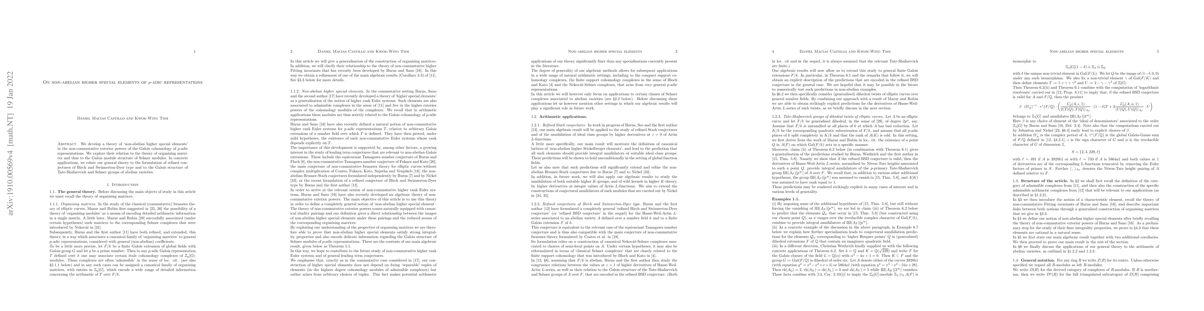 Thumbnail for On non-abelian higher special elements of $p$-adic representations