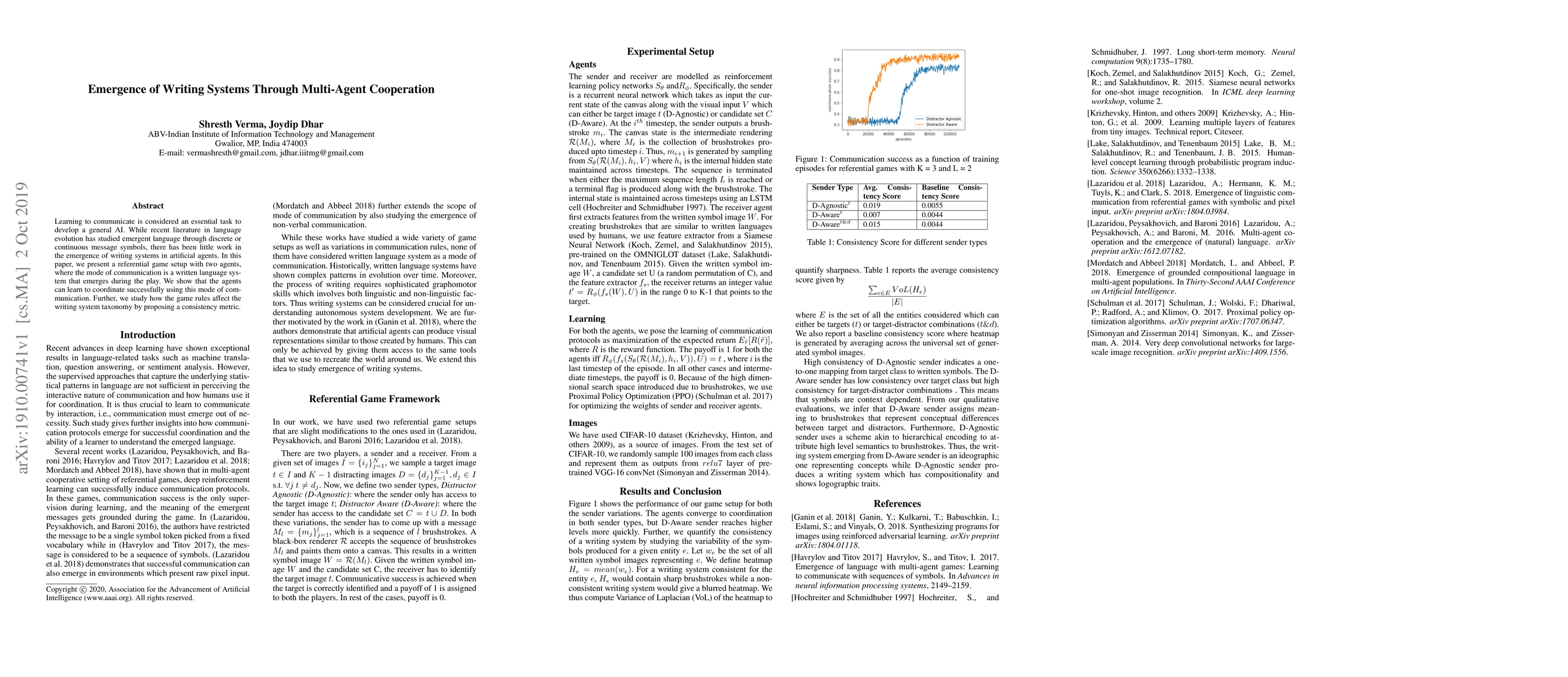 Thumbnail for Emergence of Writing Systems Through Multi-Agent Cooperation