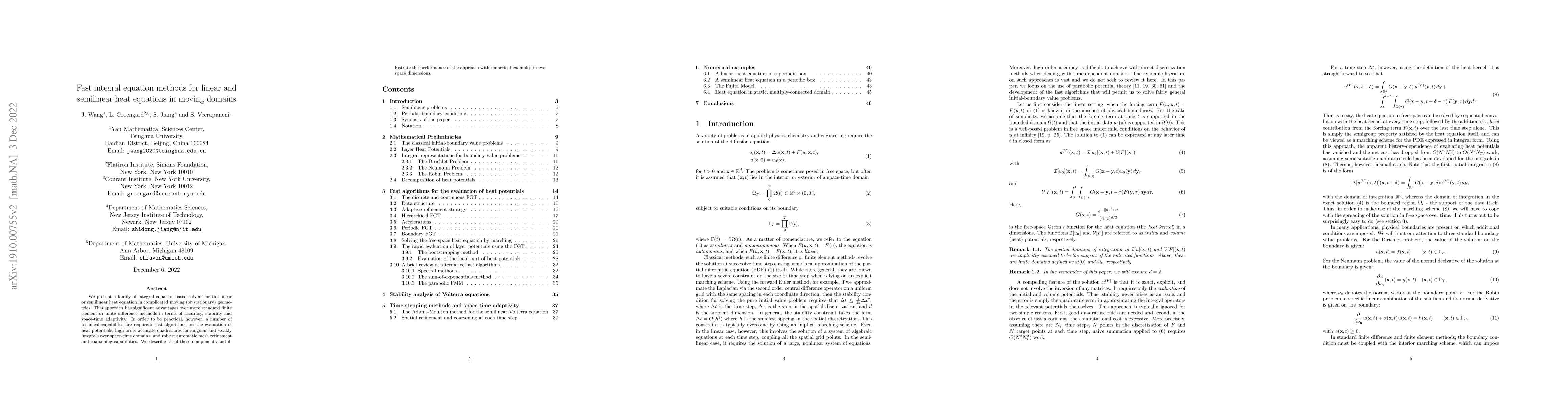 Thumbnail for Fast integral equation methods for linear and semilinear heat equations
  in moving domains