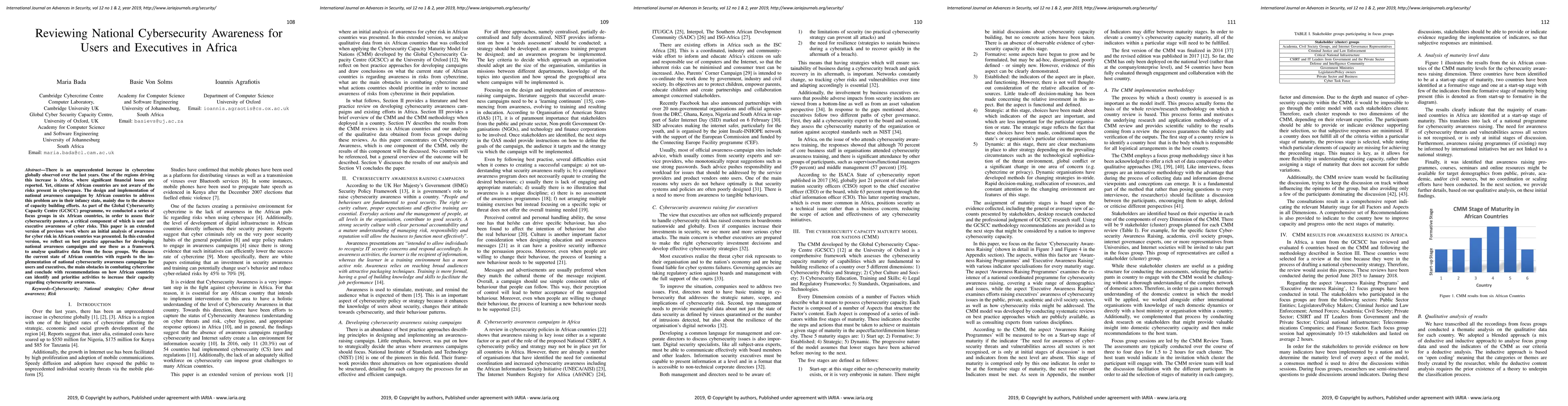 Thumbnail for Reviewing National Cybersecurity Awareness for Users and Executives in
  Africa