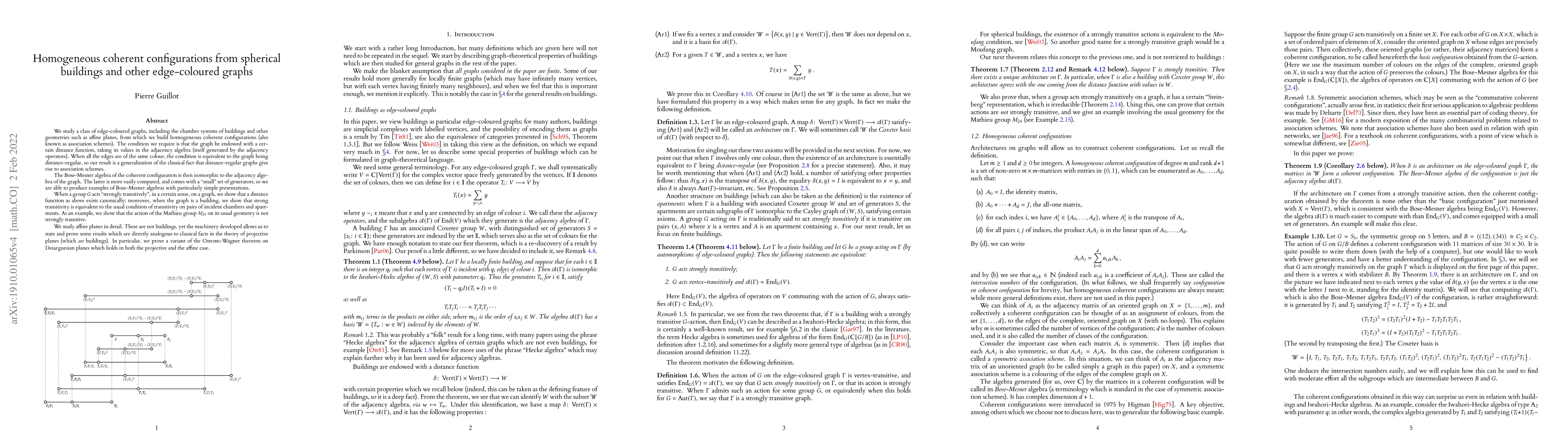 Thumbnail for Homogeneous coherent configurations from spherical buildings and other
  edge-coloured graphs