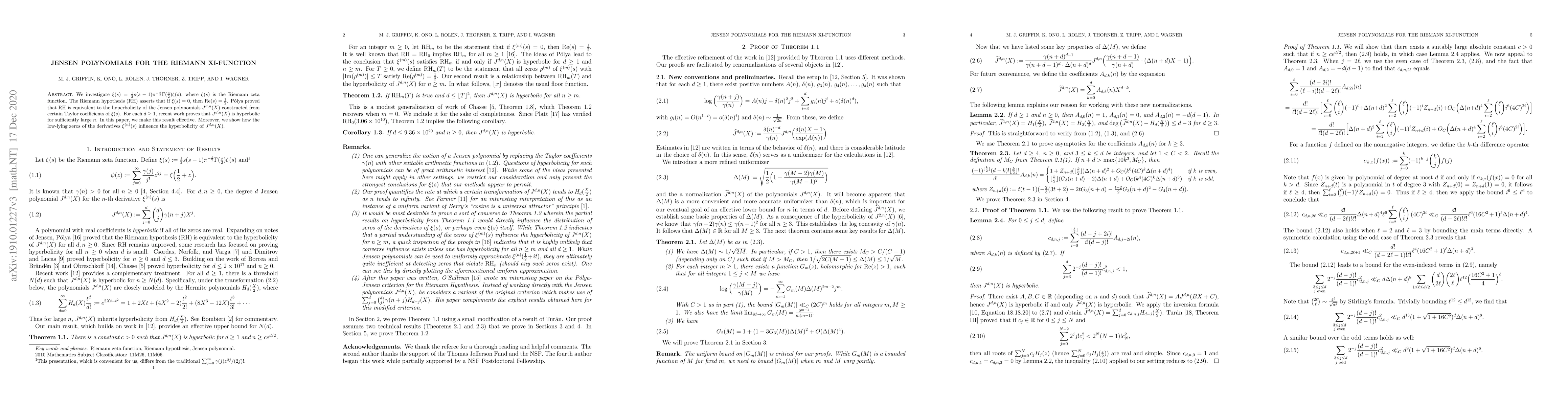 Thumbnail for Jensen Polynomials for the Riemann Xi Function