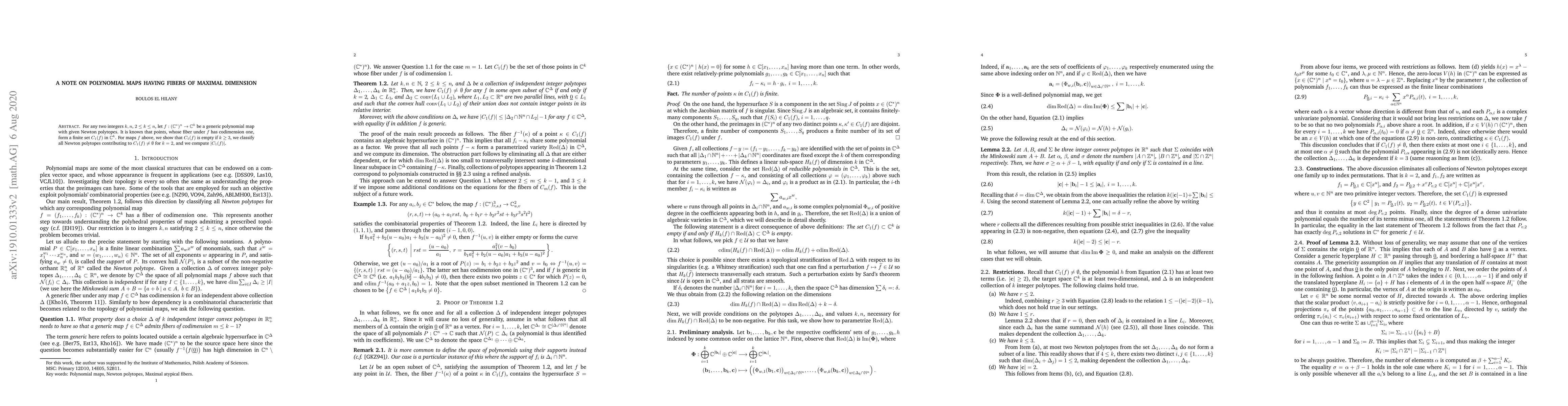 Thumbnail for A note on polynomial maps having fibers of maximal dimension