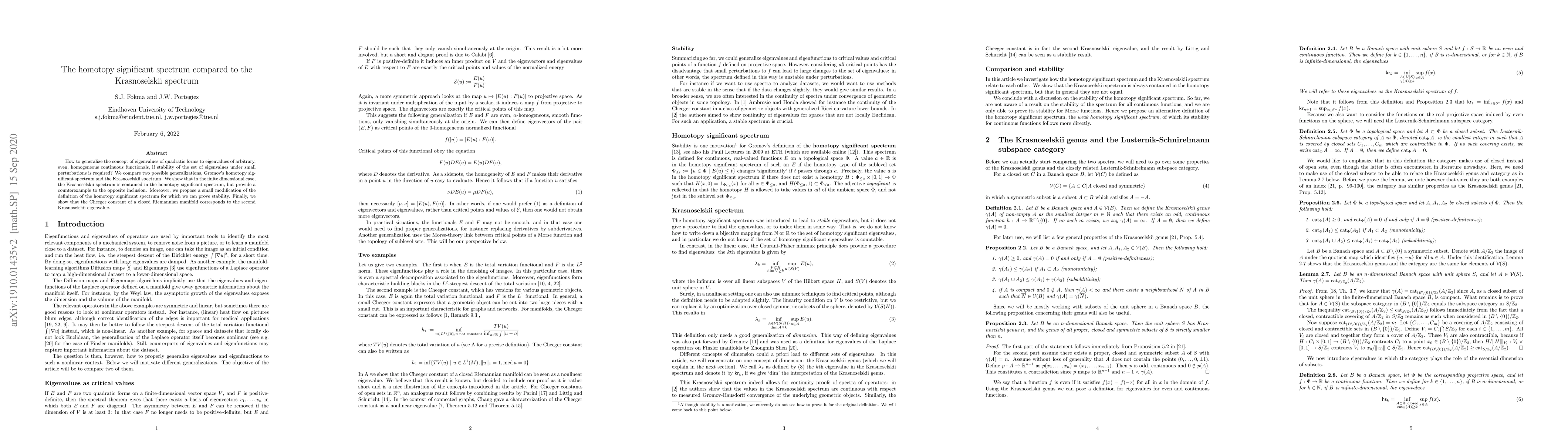 Thumbnail for The homotopy significant spectrum compared to the Krasnoselskii spectrum