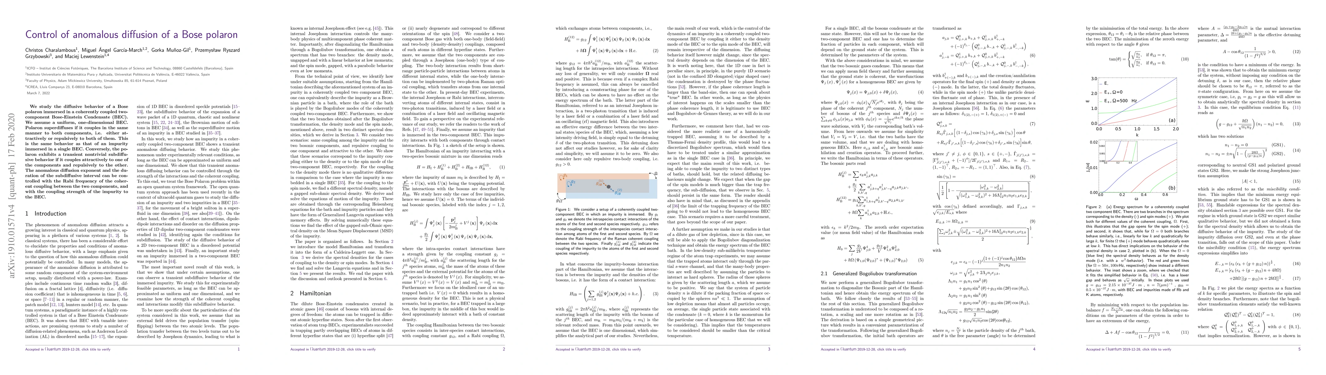 Thumbnail for Control of anomalous diffusion of a Bose polaron