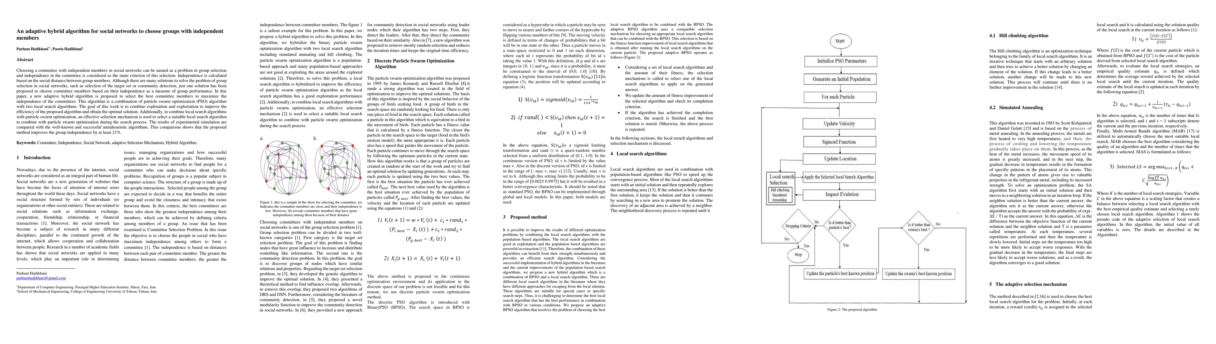 Thumbnail for An adaptive hybrid algorithm for social networks to choose groups with
  independent members