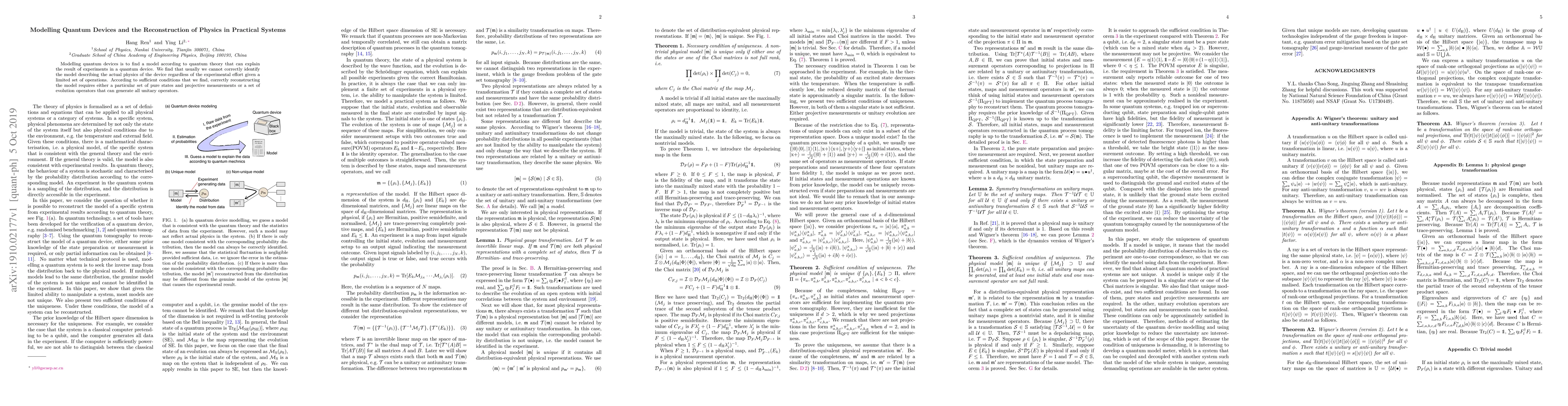 Thumbnail for Modelling Quantum Devices and the Reconstruction of Physics in Practical
  Systems