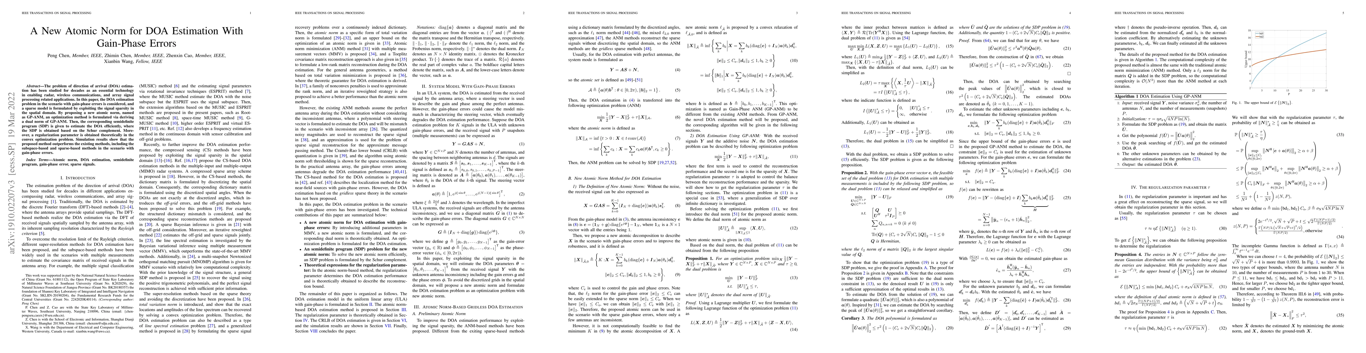 Thumbnail for A New Atomic Norm for DOA Estimation With Gain-Phase Errors
