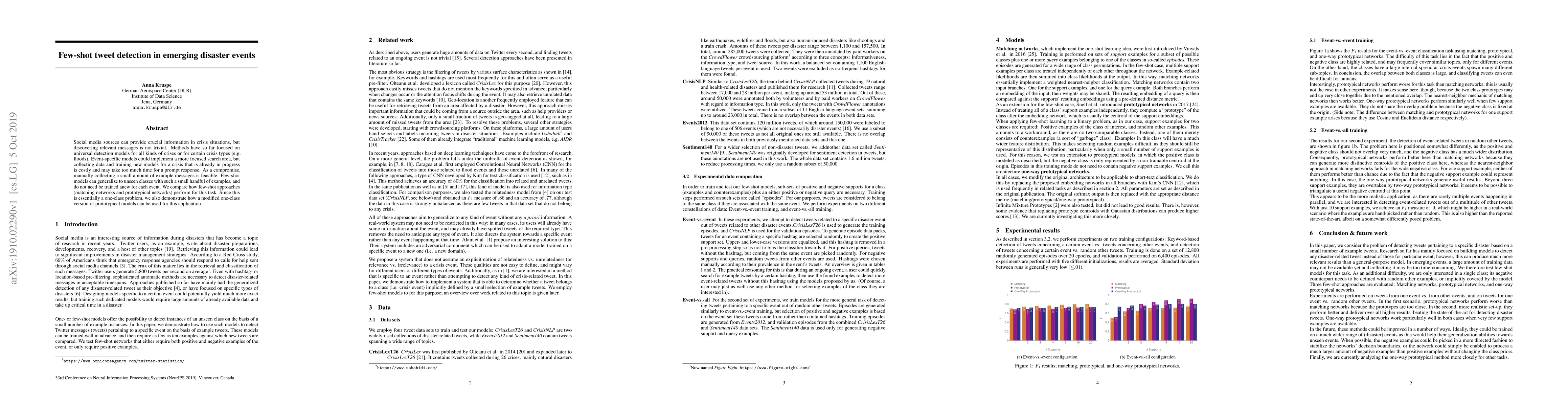Thumbnail for Few-shot tweet detection in emerging disaster events