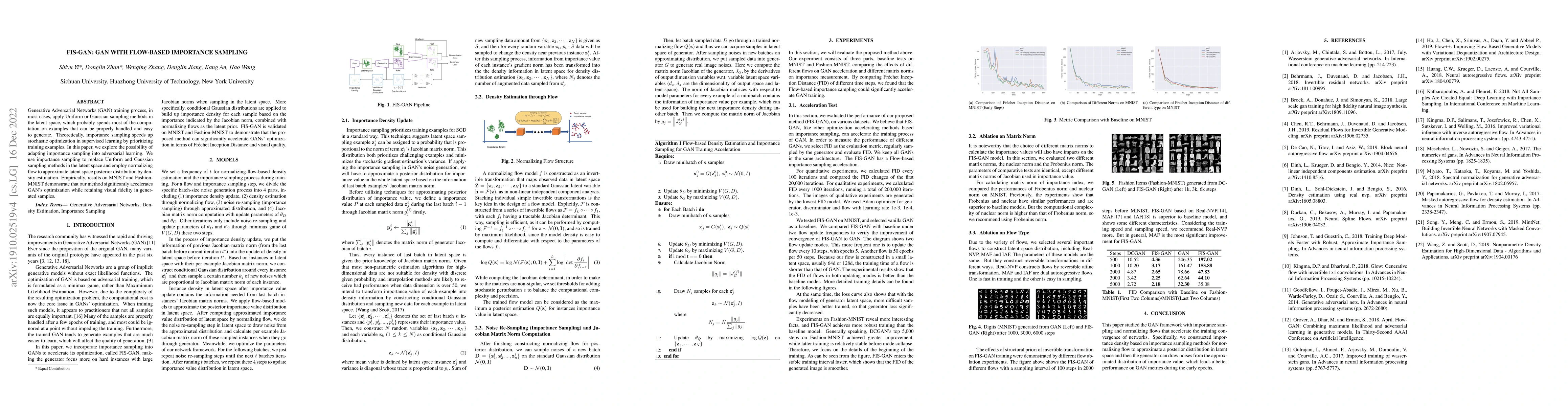 Thumbnail for FIS-GAN: GAN with Flow-based Importance Sampling