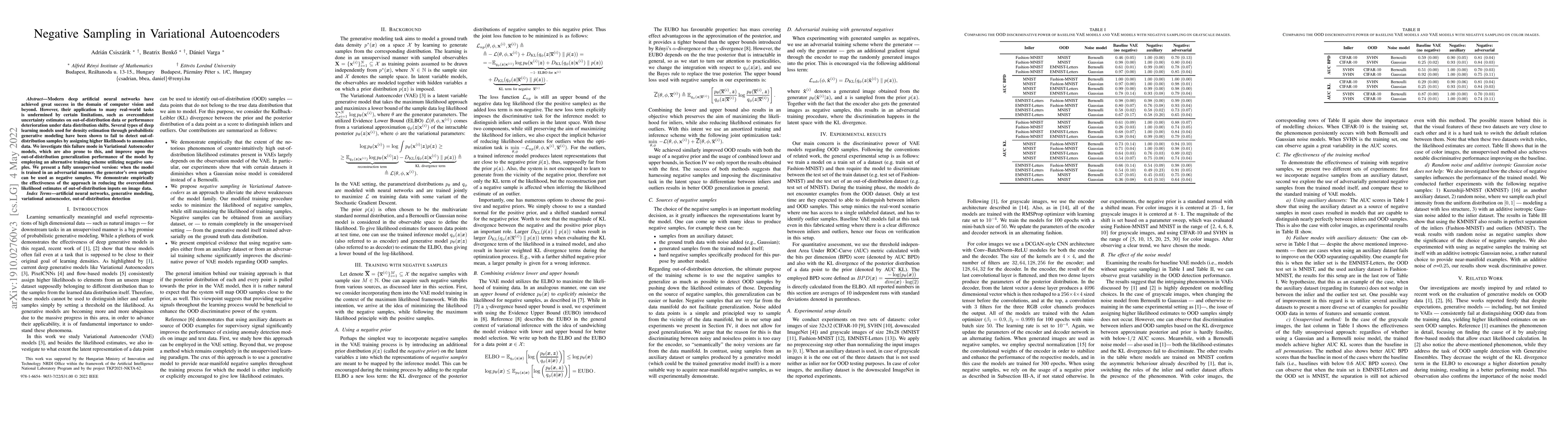 Thumbnail for Negative Sampling in Variational Autoencoders